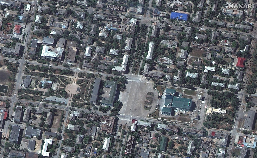 תמונת העיר סוורודונצק שצולמה בידי לווין