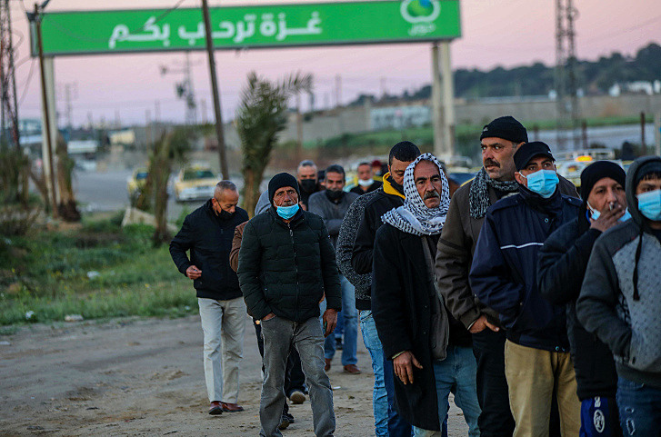 פועלים פלסטינים עזה רצועת עזה