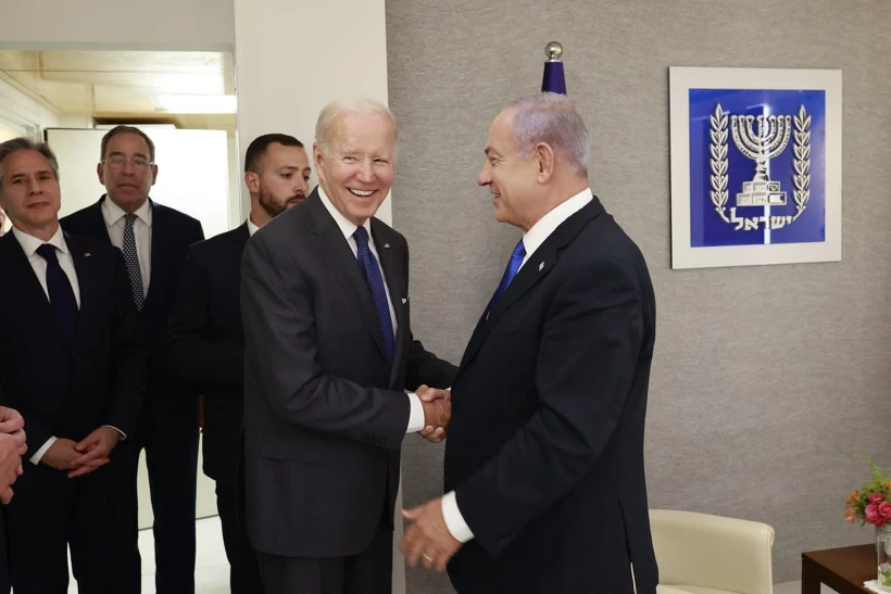 נתניהו וביידן בביקור של נשיא ארה"ב בישראל
