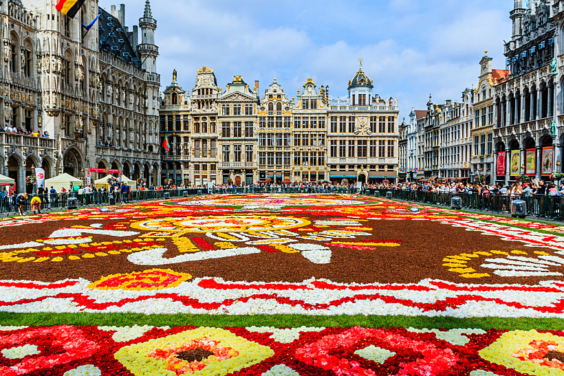 Brussels,,belgium, ,august,16,,2018:,grand,place,during,flower