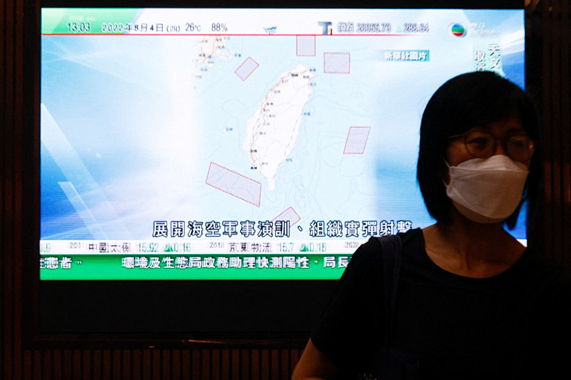 חדירות המטוסים סיניים לשמי טאיוואן, שודר בהונג קונג