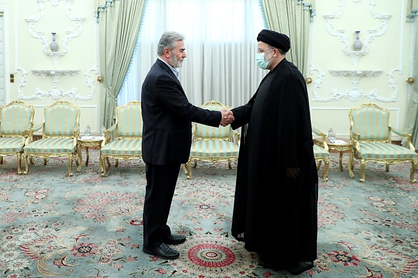 נשיא איראן אבראהים ראיסי ומזכ''ל הג'יהאד האסלאמי זיאד נח'אלה בטהרן