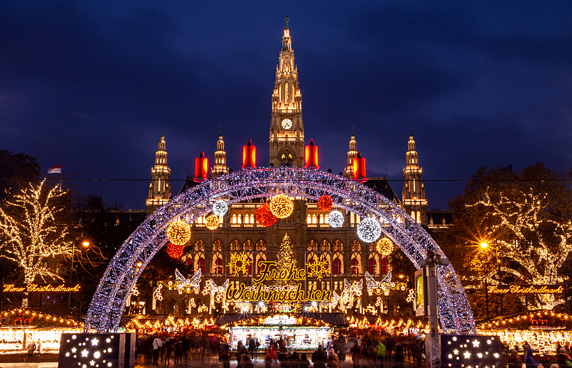Vienna,,austria, ,november,27,,2018:,vienna,christmas,market,(christkindlmarkt
