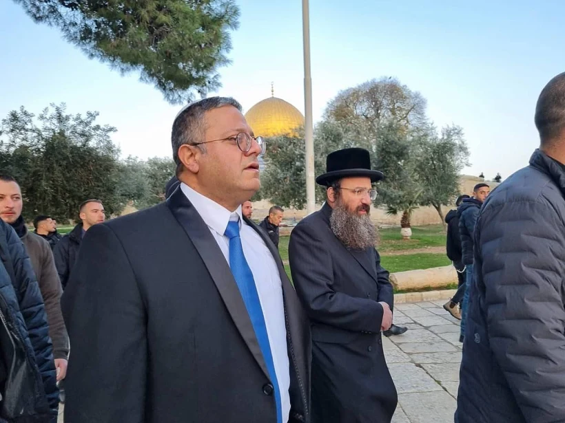 השר לביטחון לאומי איתמר בן גביר בהר הבית