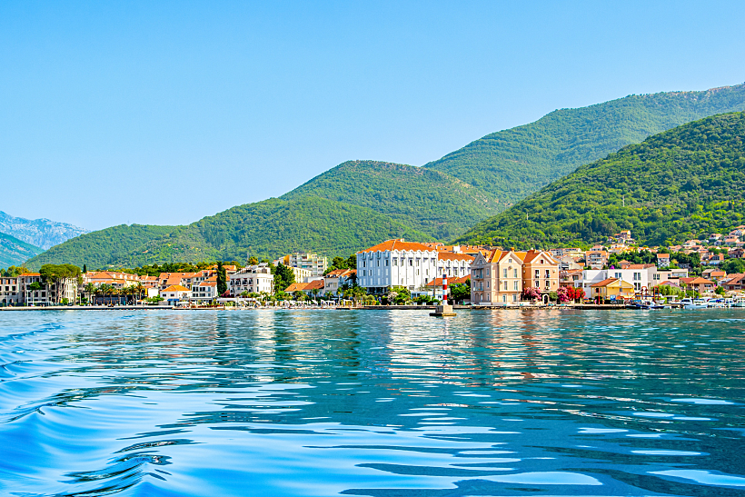 טיווט, מונטנגרו Tivat,,montenegro, ,july,10,,2022:,picturesque,waterfront,in,tivat