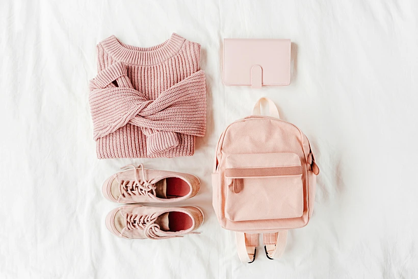 Warm,sweater,with,backpack,and,sneakers,in,pale,pink,colored