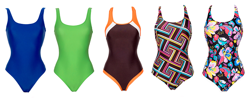 Big,set,of,one,piece,swimsuits,of,different,color