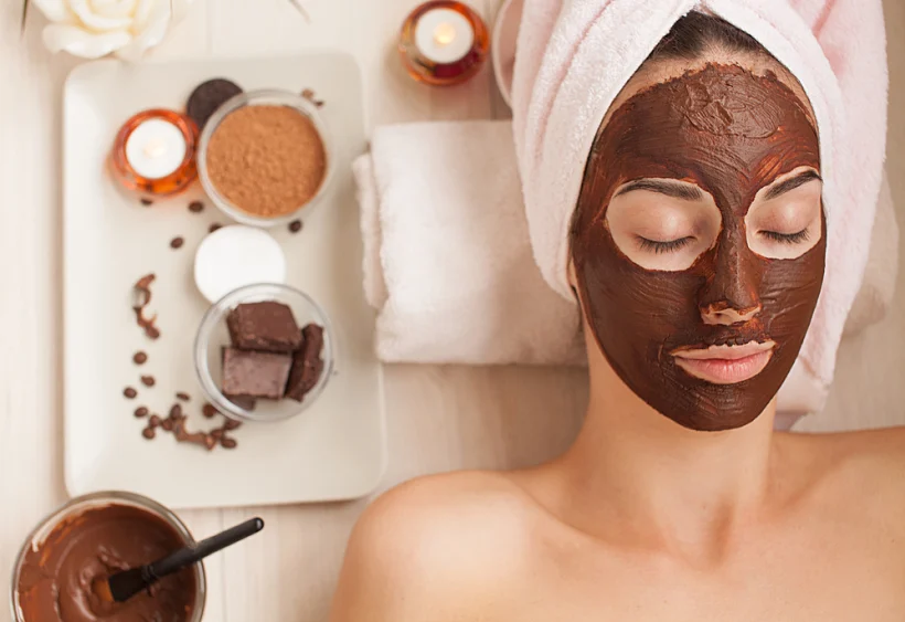 Chocolate,luxury,spa.,facial,mask.,homemade,chocolate,mask.,spa,treatments.