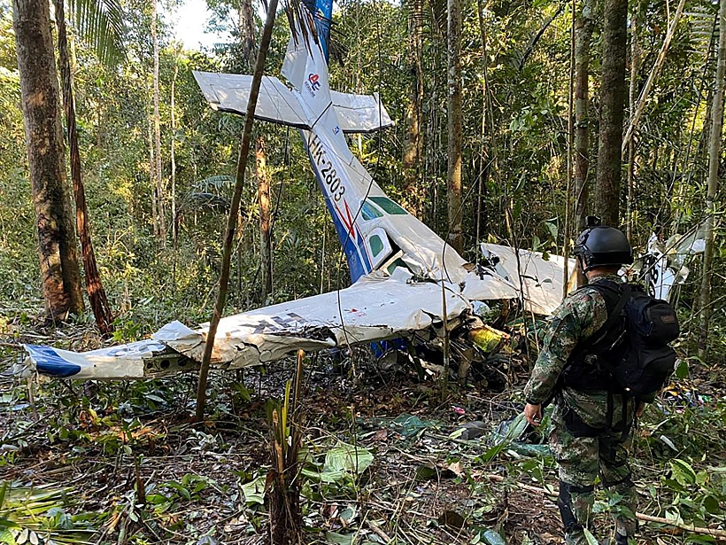 L'avion qui s'est écrasé dans la jungle amazonienne en Colombie