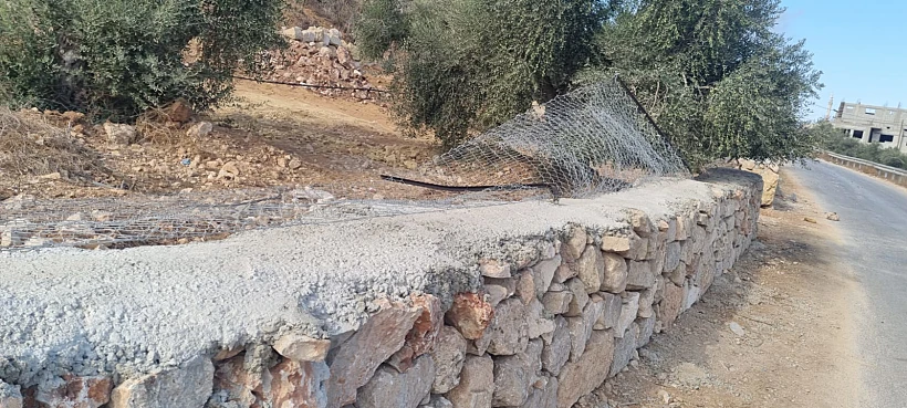 נזק שנגרם בכביש בין קוסרה לג'אלוד