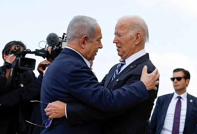 נשיא ארצות הברית ורה"מ עם נחיתתו של ביידן בישראל חרבות ברזל