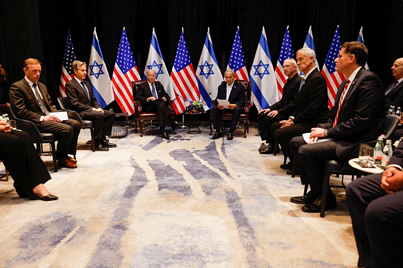 פגישת קבינט המלחמה בנוכחות הנשיא ג'ו ביידן