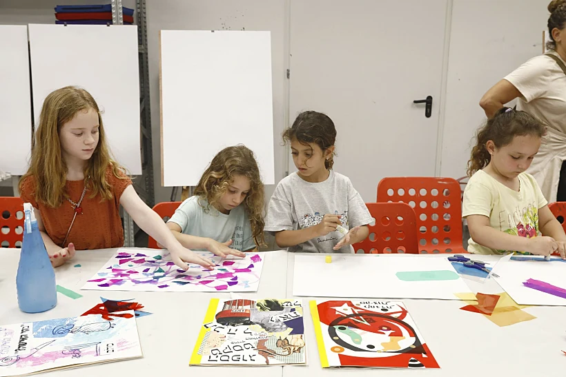 מתחם פעילות יצירה לילדים במוזיאון תל אביב לאמנות