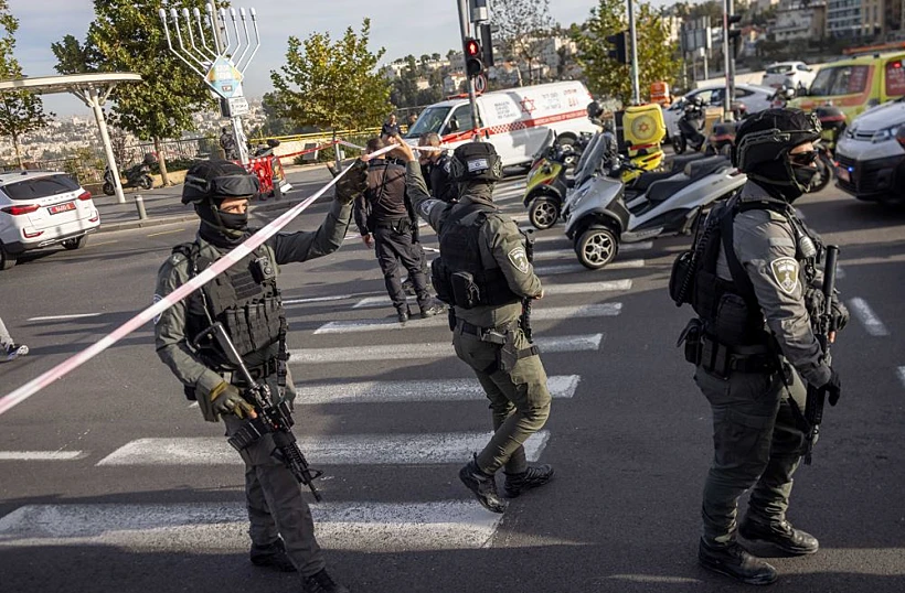 כוחות בזירת הפיגוע בירושלים