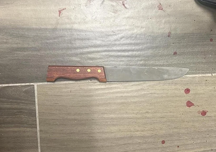 הסכין ששימשה ע"פ החשד את המחבל