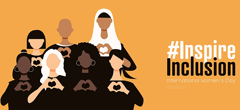 International,women's,day,banner.,#inspireinclusion