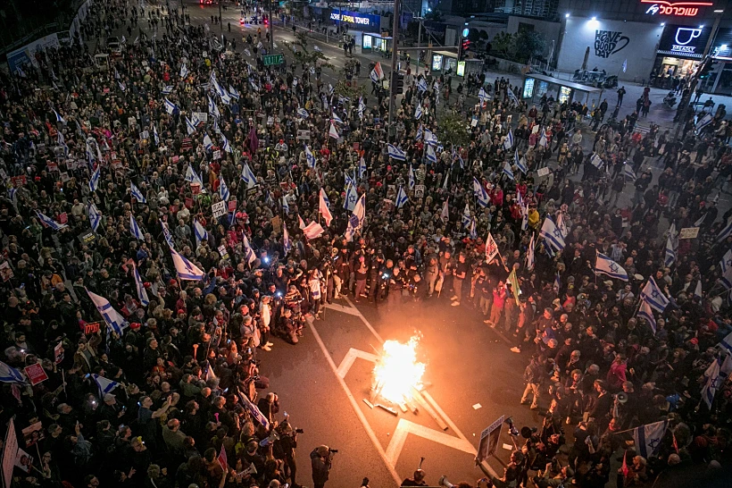הפגנה למען שחרור החטופים בתל אביב