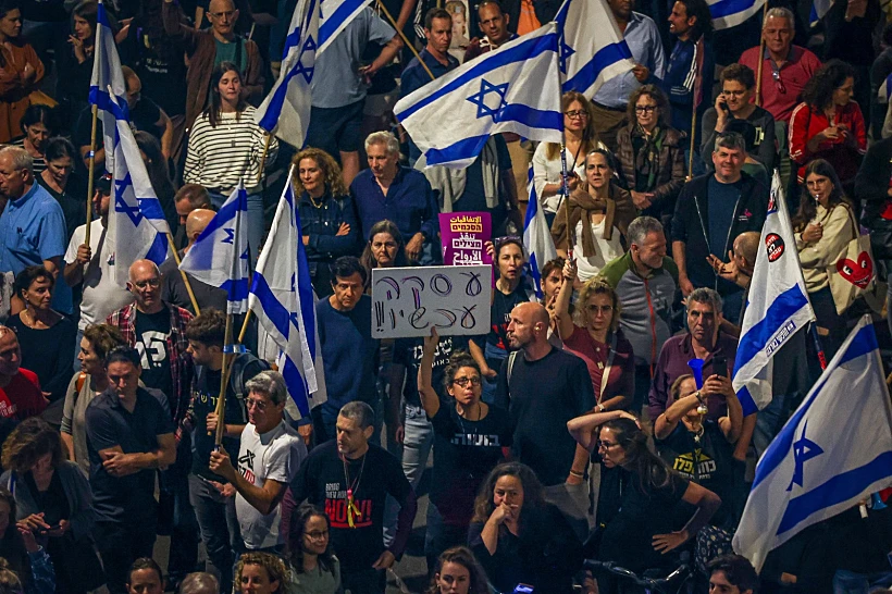 הפגנות בת"א חטופים מחאה נגד הממשלה בחירות תל אביב
