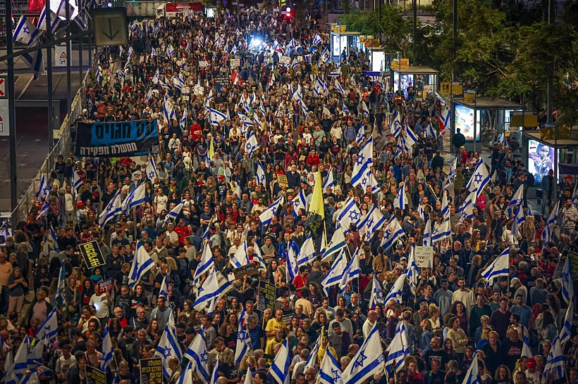 הפגנות בת"א חטופים מחאה נגד הממשלה בחירות תל אביב