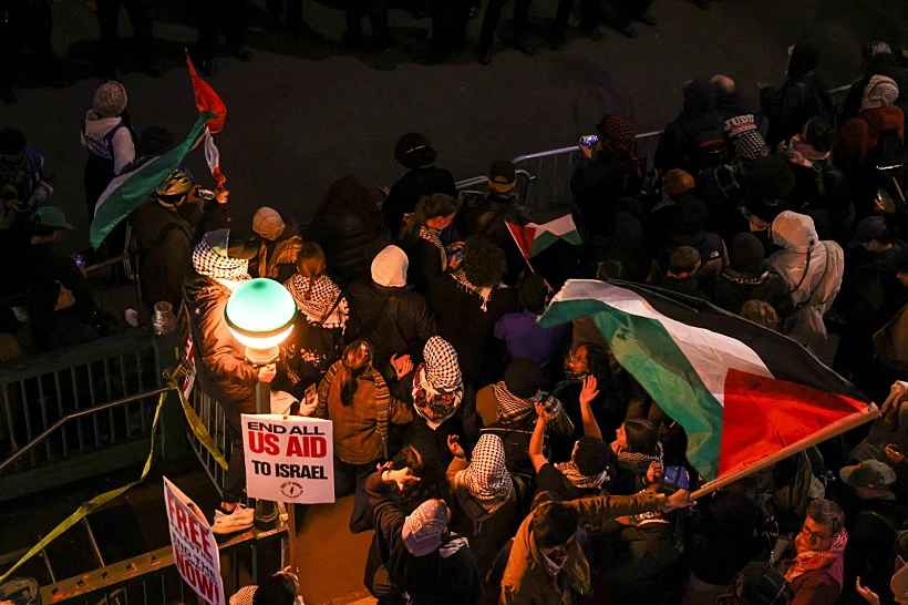 מפגינים פרו-פלסטינים מתפרעים באוניברסיטת קולומביה