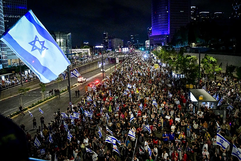 מפגינים בת"א מחאות חטופים הפגנות נגד הממשלה