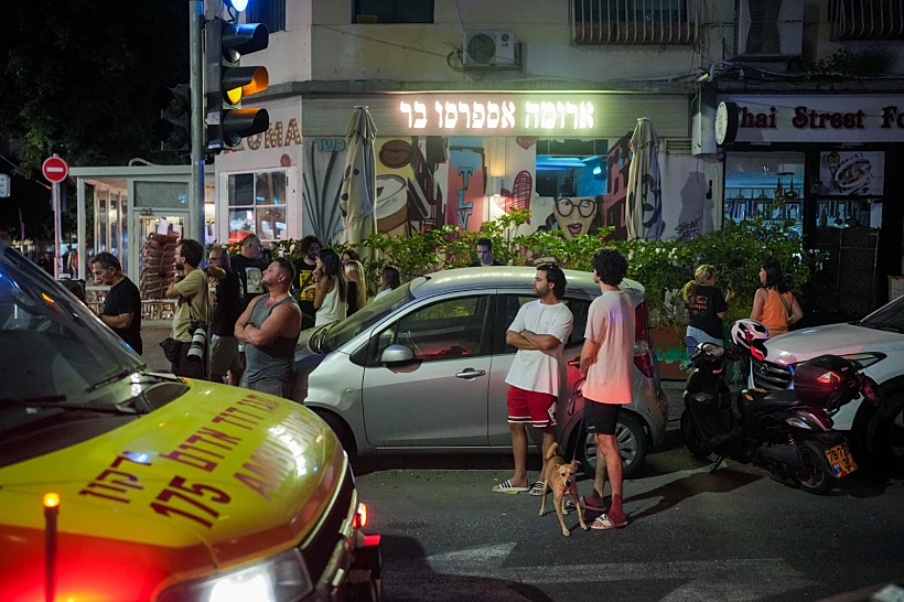 זירת פיצוץ הכטב"ם בתל אביב