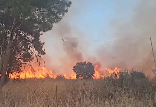 שריפה באזור קריית שמונה אחרי נפילות