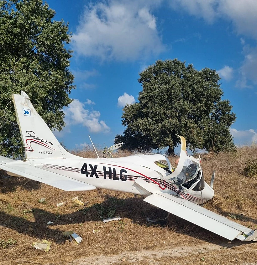 כלי הטיס שהתרסק באזור בנימינה