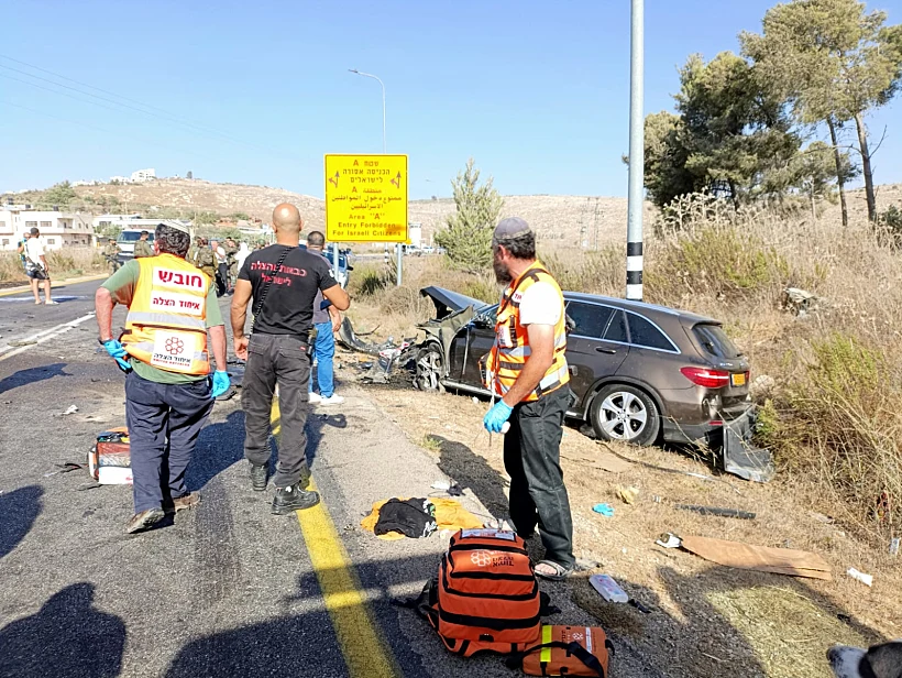 זירת התאונה הקטלנית בשומרון