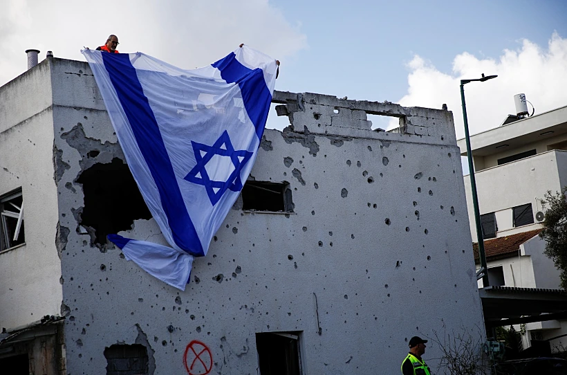 זירת פגיעת הרקטה בקריית ביאליק