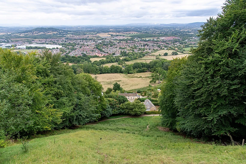 High,angle,view,down,cooper's,hill,near,gloucester,,uk,,place