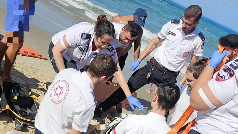 זירת הטביעה בחוף הסלע בבת ים