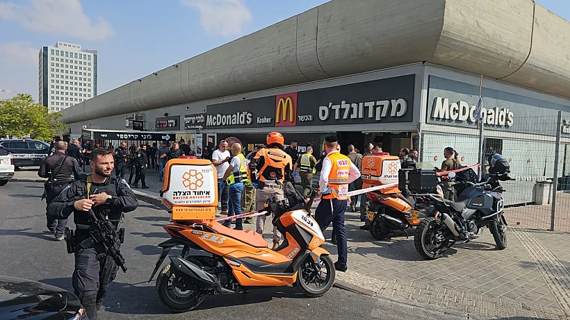 זירת הפיגוע בתחנה המרכזית בבאר שבע