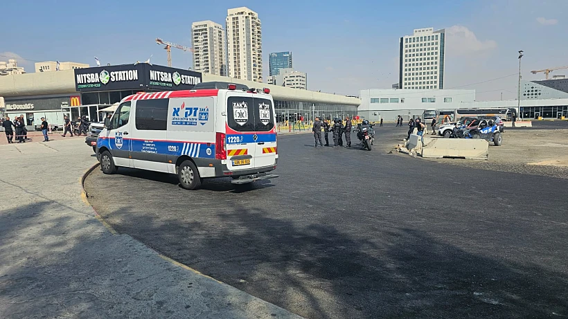 זירת הפיגוע בתחנה המרכזית בבאר שבע