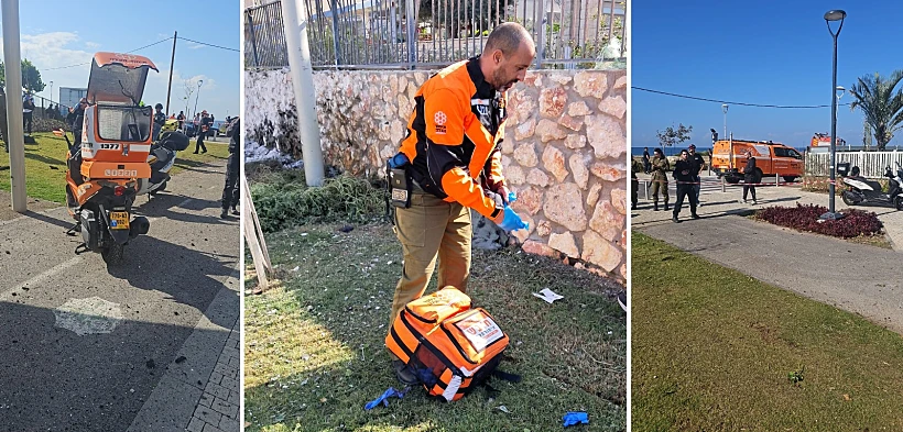 הזירה בה נהרג הגבר שנפגע מרסיסים בפארק נהריה