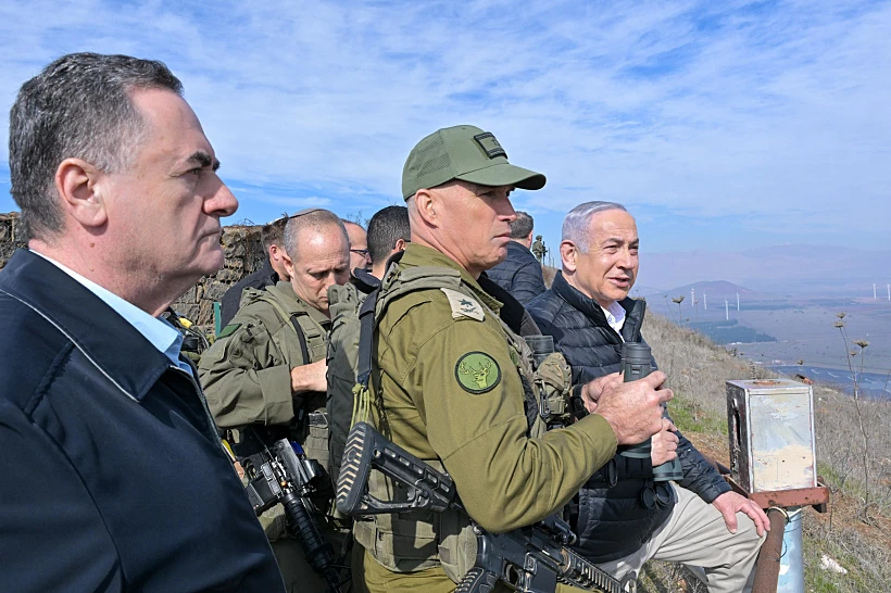 ראש הממשלה בנימין נתניהו ושר הביטחון ישראל כ"ץ בהר בנטל