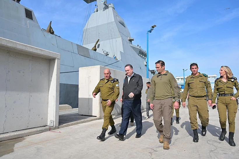 שר הביטחון ישראל כ"ץ בבסיס חיל הים בחיפה