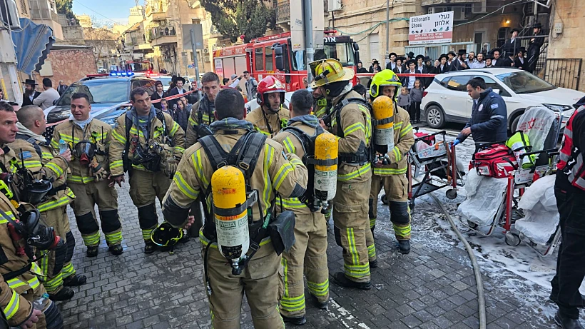 זירת השריפה בפנימייה בירושלים