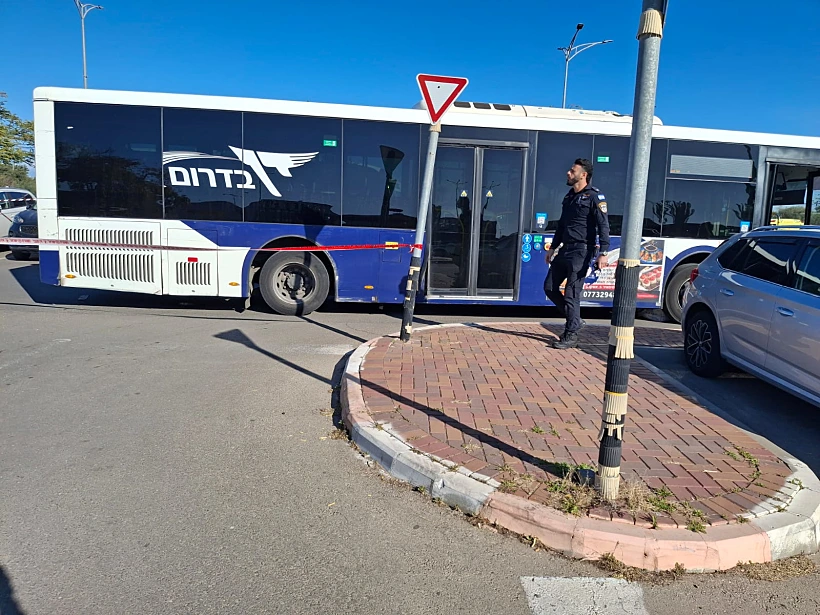 זירת התאונה באשקלון