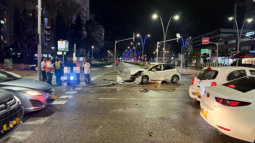 זירת התאונה באשדוד