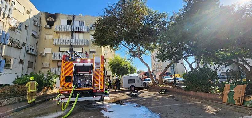 זירת השריפה בקריית אתא