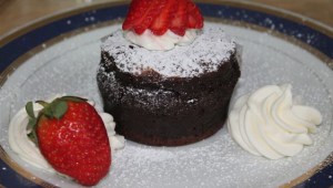 עוגת שוקולד וולקאנו רומנטית