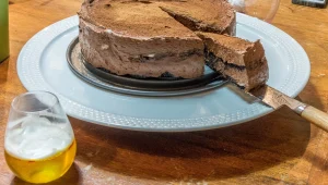 עוגת מוס שוקולד-גבינה