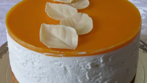 עוגת גבינה בציפוי מנגו