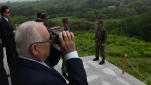 ריבלין בשטח המפורז הקוריאני: "רגשות מעורבים של פחד ותקווה"