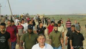 5,300 פלסטינים הפגינו בגבול הרצועה; 55 נפצעו