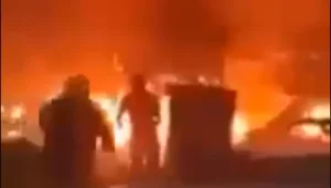 שיירת הרכבים עולה באש: הרגעים שאחרי חיסול סולימאני • תיעוד