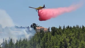 שריפה משתוללת סמוך להר נוף: חשש מקרבה למפעל חומרים מסוכנים