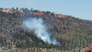 התחדשה השריפה בהרי י-ם: 12 צוותי כיבוי ו-4 מטוסים הוזנקו