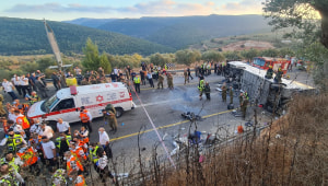 התאונה בצפון: לנהג האוטובוס היו 51 הרשעות תעבורה קודמות